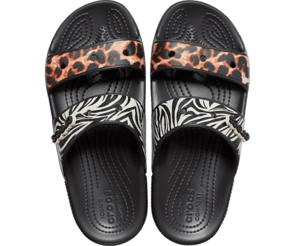Crocs Classic Crocs Dzīvnieku Remikss Sandal Black Multi