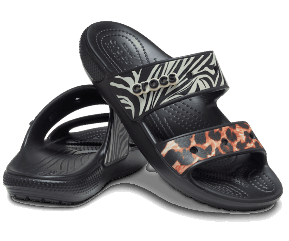 Crocs Classic Crocs Dzīvnieku Remikss Sandal Black Multi