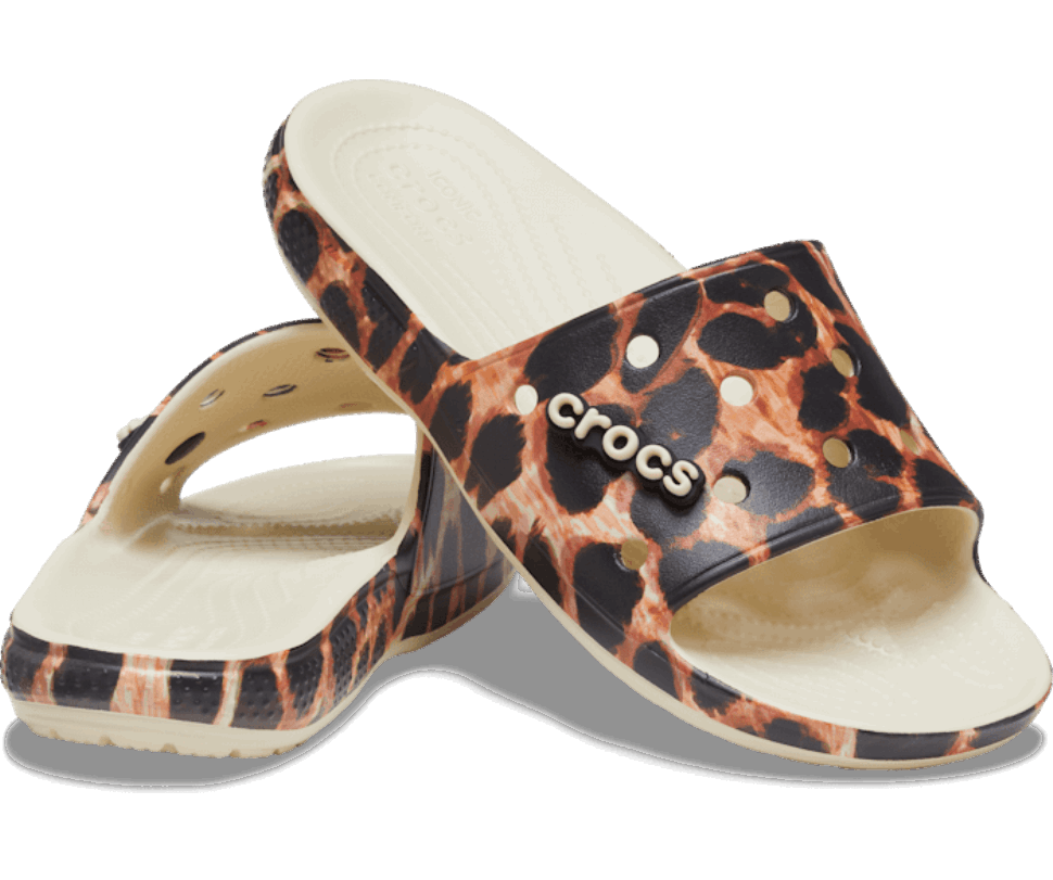 Crocs Klasisks Crocs Dzīvnieku Remikss Slide Kaula Leopards