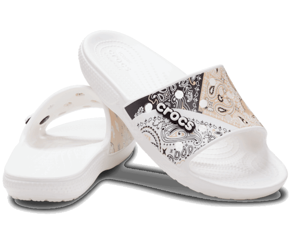 Crocs Classic Crocs Bandana Slide Chai Balts