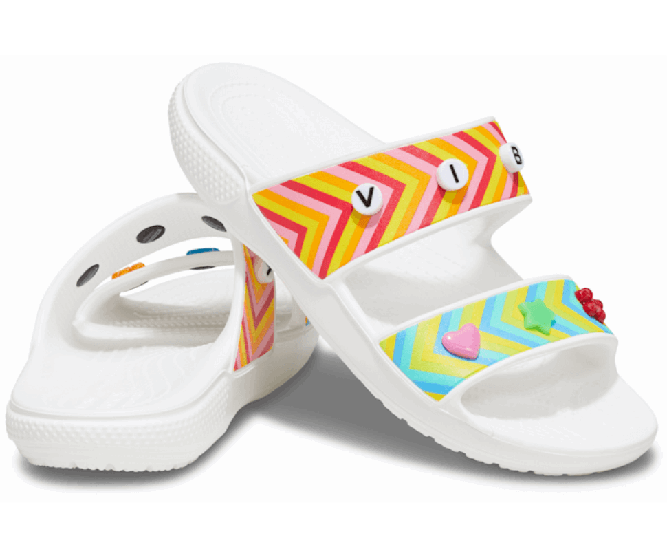 Classic Crocs Festival Vibes Sandal White Multi