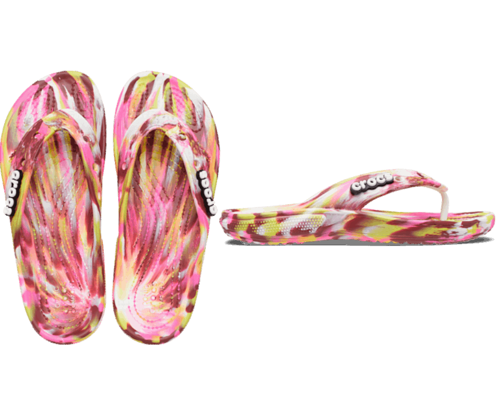 Crocs Classic Crocs Marmora Flip Elektriskā Rozā Multi