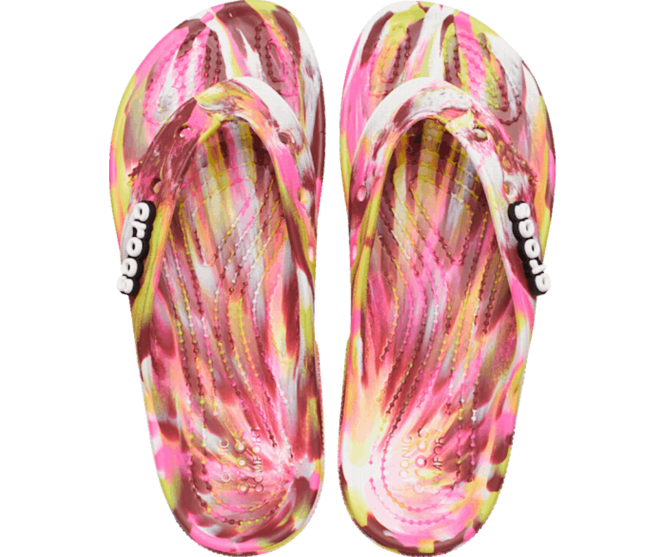 Crocs Classic Crocs Marmora Flip Elektriskā Rozā Multi