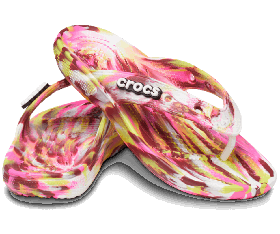 Crocs Classic Crocs Marmora Flip Elektriskā Rozā Multi