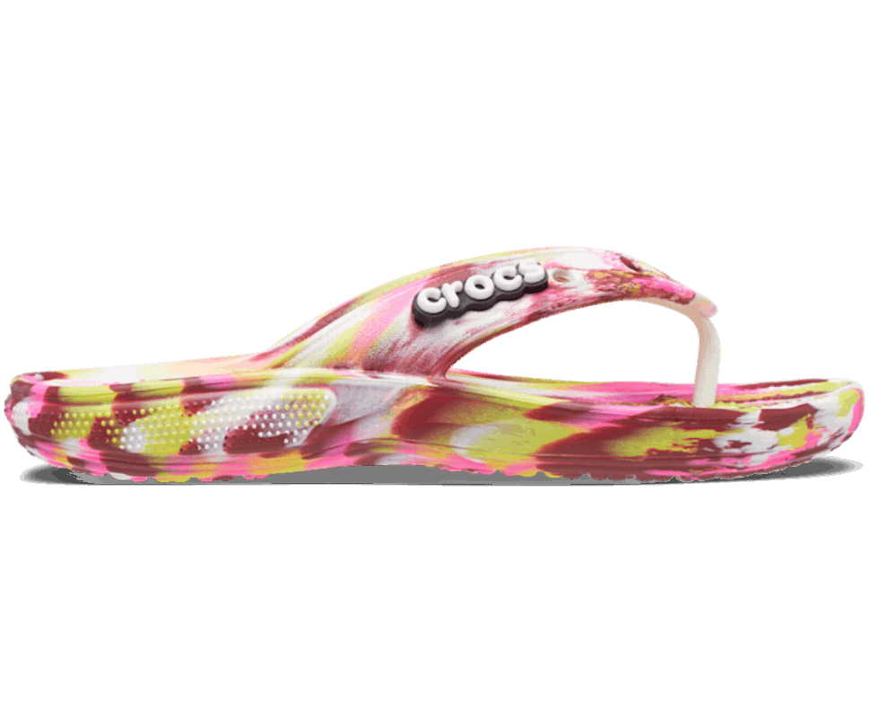 Crocs Classic Crocs Marmora Flip Elektriskā Rozā Multi