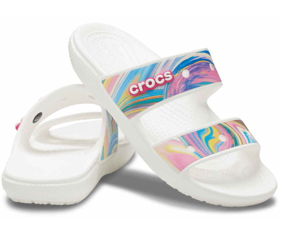Crocs Klasisks Crocs No šīs Pasaules Sandales Multi White