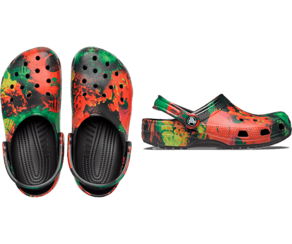 Crocs Classic Cyber Beach Clog Multi Black
