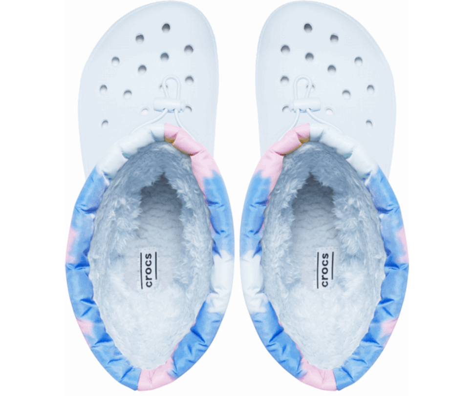 Crocs Klasisks Odere Neo Puff Tie Dye Boot Mineral Blue
