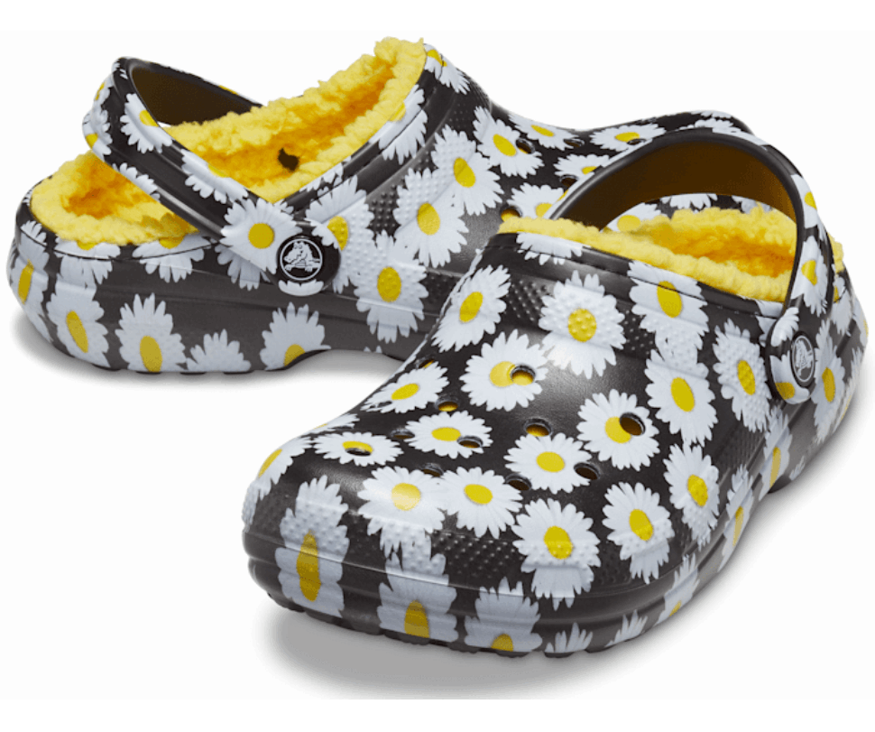 Crocs Klasiskās Līnijas Vacay Vibrācijas Aizsprosto Melnu Margrietiņu