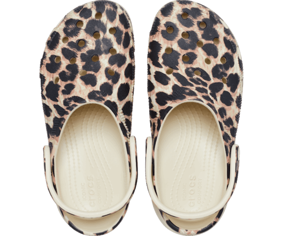 Crocs Klasiskās Platformas Dzīvnieku Remikss Clog Bone Leopard