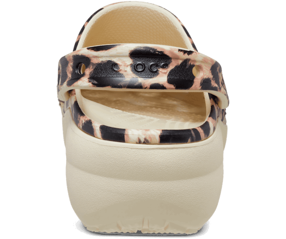 Crocs Klasiskās Platformas Dzīvnieku Remikss Clog Bone Leopard