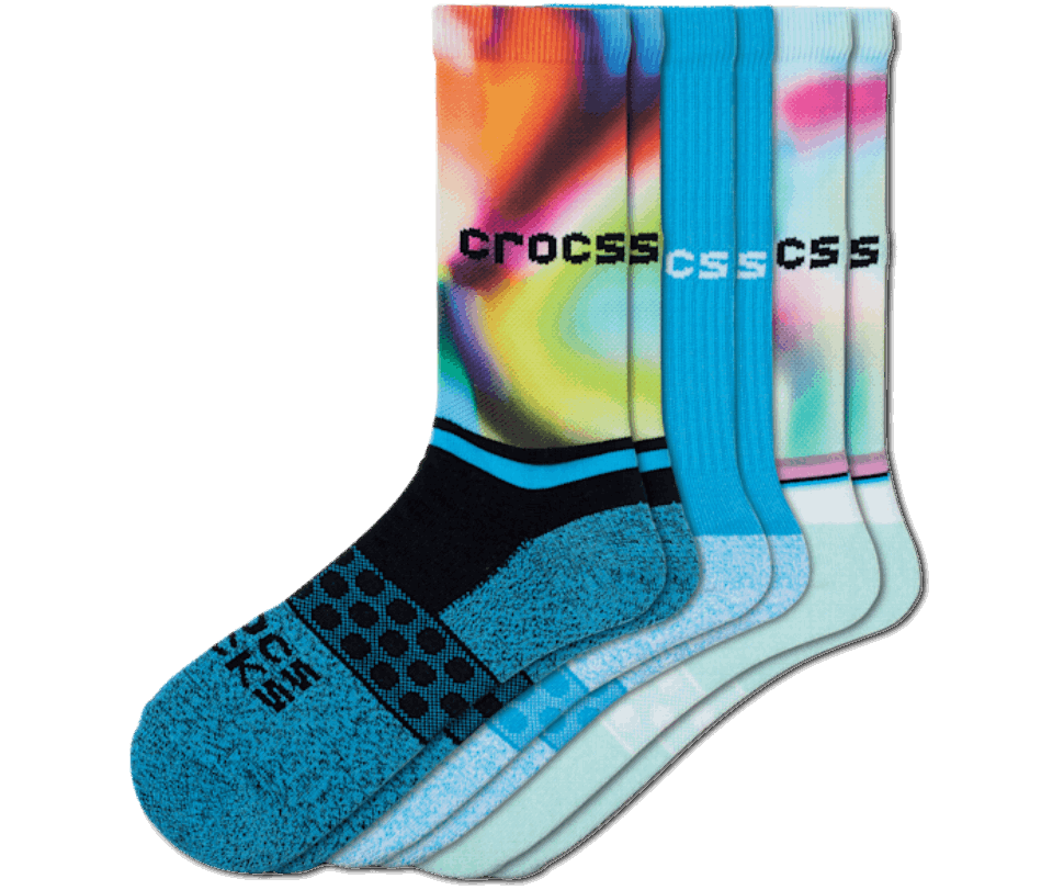 Crocs Zeķes Pieaugušo Apkalpe Sezonas Solarized 3 Pack Multi