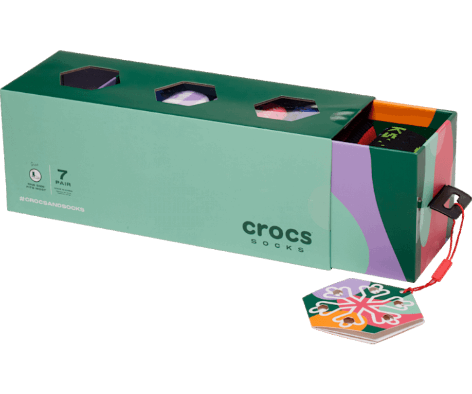 Crocs Zeķes Pieaugušajiem Svētku Dāvanu Komplekts Multi