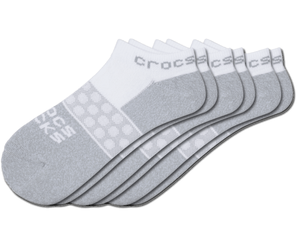 Crocs Zeķes Pieaugušajiem Ar Zemu Cieto Kodolu 3 Iepakojums Balts