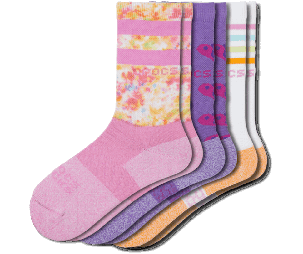 Crocs Socks Kid Crew Heart 3-pack Multi