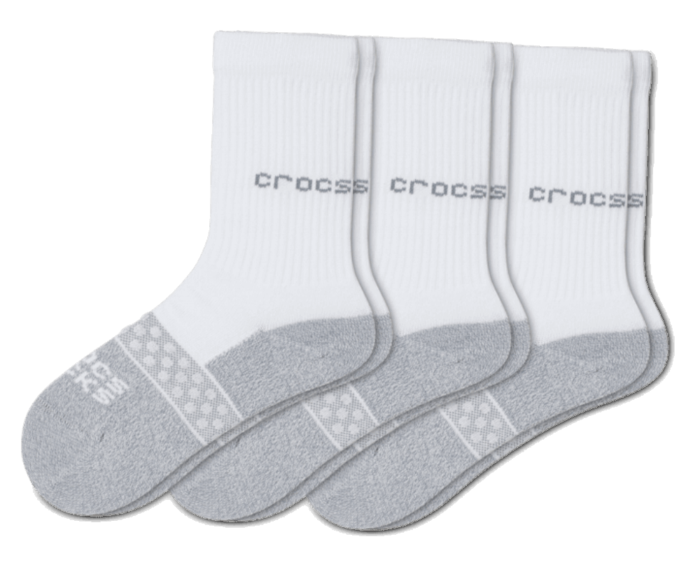 Crocs Socks Kid Crew Solid 3-pack White