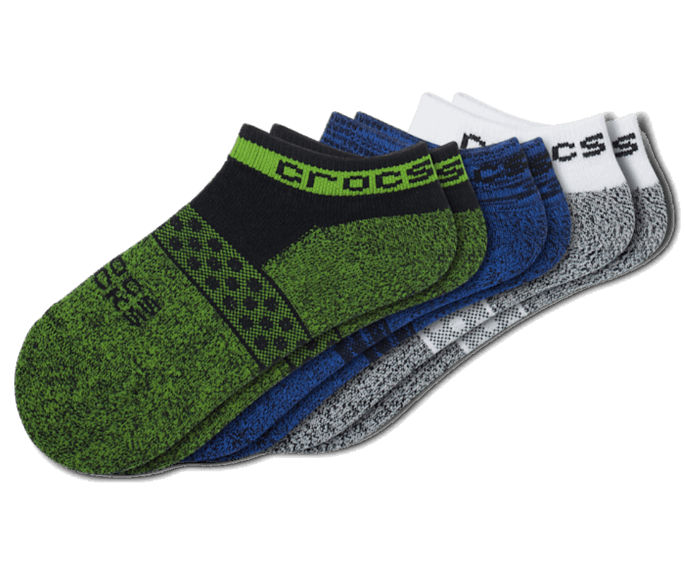 Crocs Zeķes Kazlēnu Zema Viegla Ikona 3 Iepakojumos Melna Multi