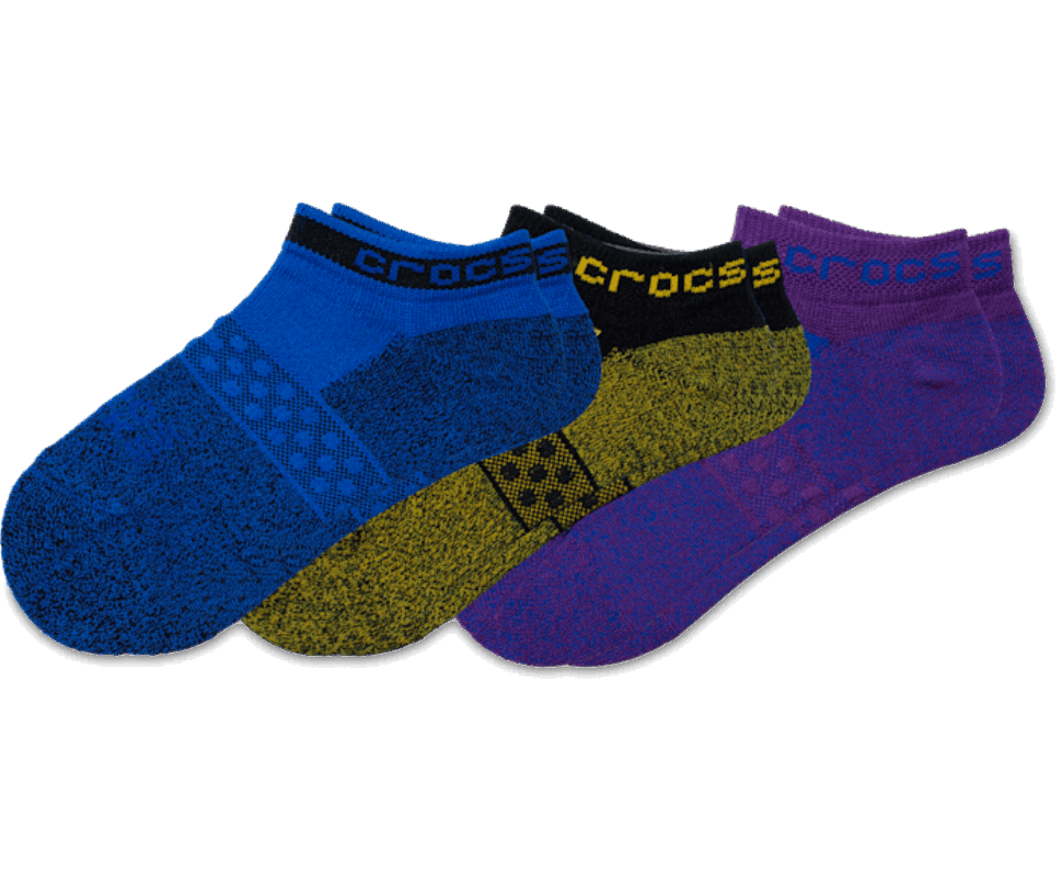 Crocs Zeķes, Mazs No šīs Pasaules, 3 paciņas Melna Multi