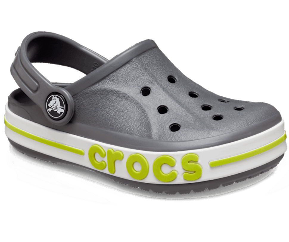 Crocs Bērnu Bayaband Koka Tupele šīfera Pelēks Laima Perforators