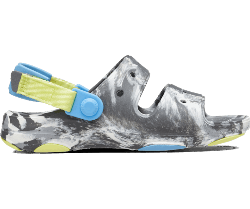 Crocs Bērnu Klasiskās Visurgājējas Marmora Sandales šīfera Pelēkā Krāsā