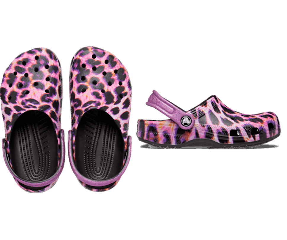 Crocs Bērnu Klasiskā Dzīvnieku Apdruka Koka Tupele Papaija Leopards