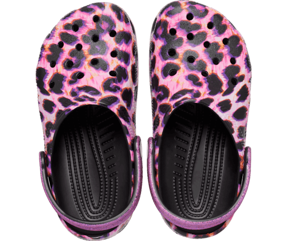 Crocs Bērnu Klasiskā Dzīvnieku Apdruka Koka Tupele Papaija Leopards