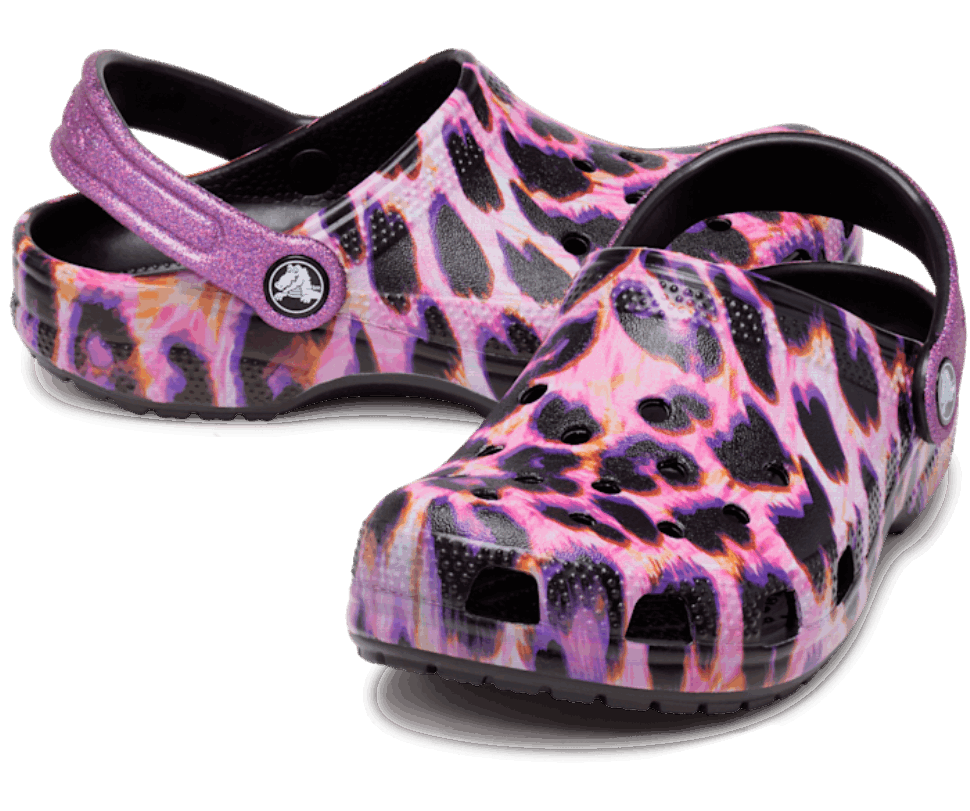 Crocs Bērnu Klasiskā Dzīvnieku Apdruka Koka Tupele Papaija Leopards