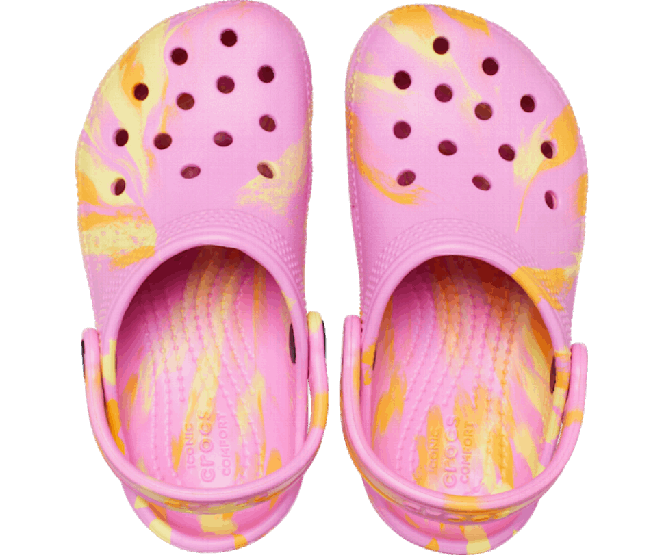 Crocs Toddler Klasisks Marmora Koka Tupele Taffy Rozā Multi