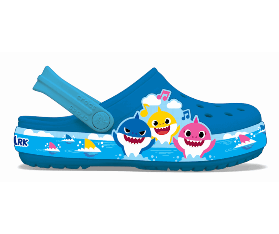 Crocs Toddler Crocs Jautri Laboratorija Bērnu Haizivs Josla Aizsprosto Spilgti Kobalts