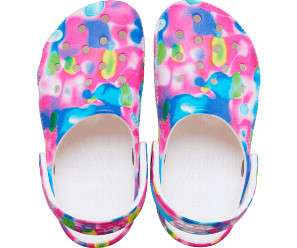 Crocs Toddler Klasiskā Solarizētā Koka Tupele Rozā Baltā Krāsā