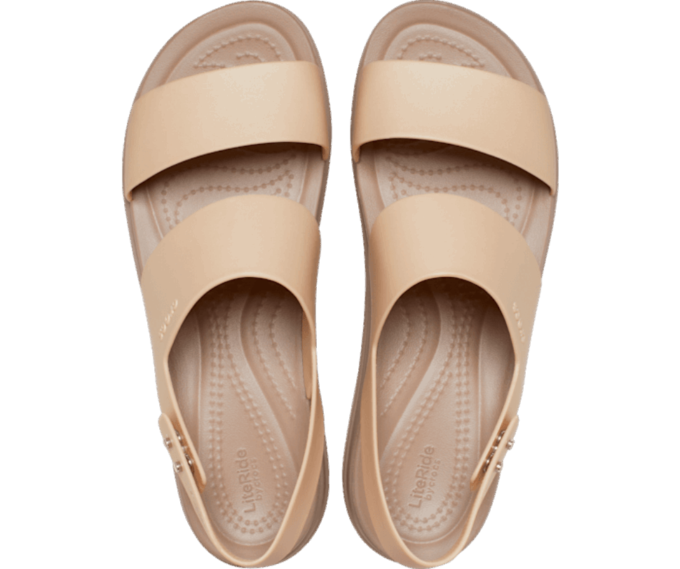 Crocs Sieviešu Crocs Brooklyn Metālisks Zema ķīļa Metālisks šampanietis