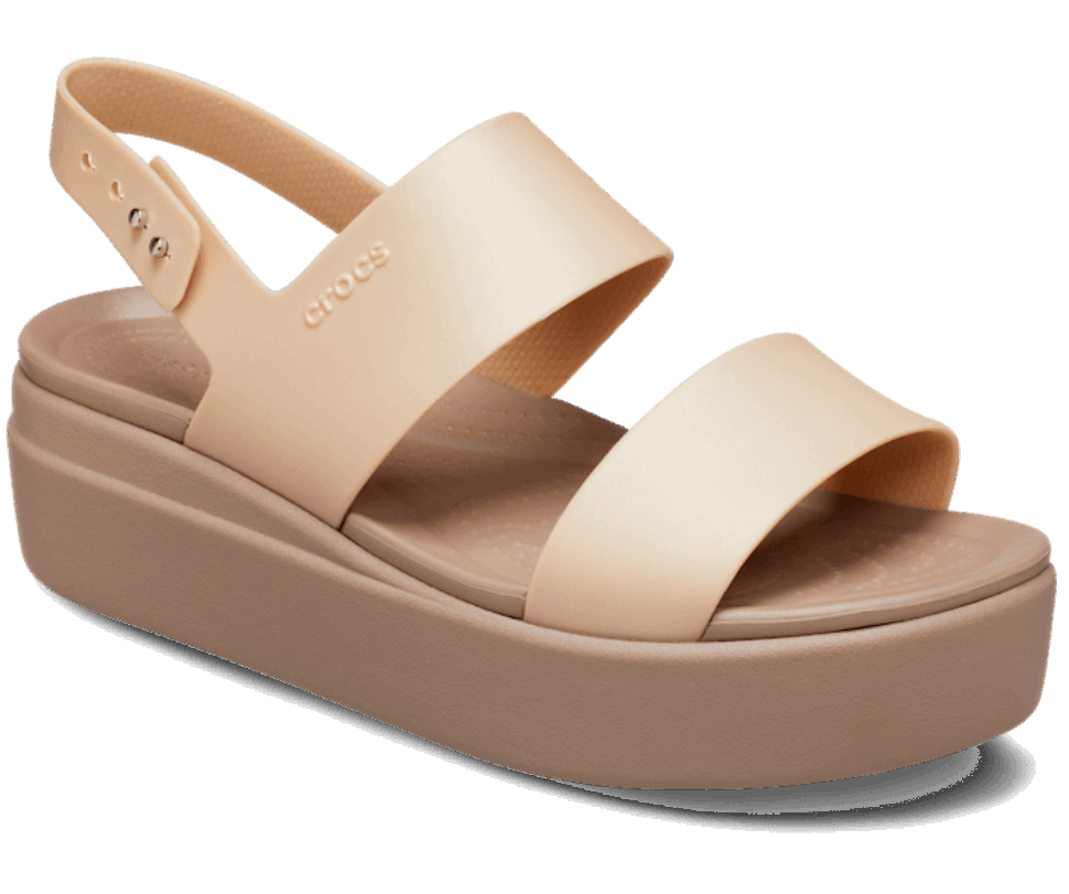 Crocs Sieviešu Crocs Brooklyn Metālisks Zema ķīļa Metālisks šampanietis