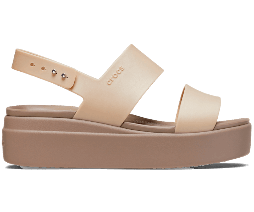 Crocs Sieviešu Crocs Brooklyn Metālisks Zema ķīļa Metālisks šampanietis