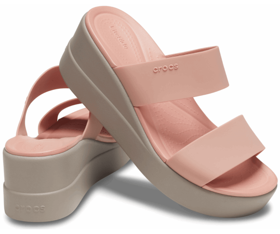 Crocs Sieviešu Crocs Brooklyn Mid Wedge Bāls Sarkt