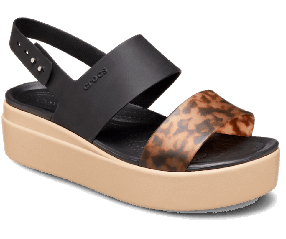 Crocs Sieviešu Crocs Brooklyn Bruņurupucis Zems ķīlis Melns Multi