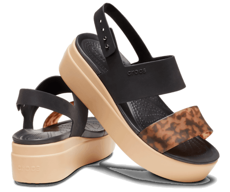Crocs Sieviešu Crocs Brooklyn Bruņurupucis Zems ķīlis Melns Multi