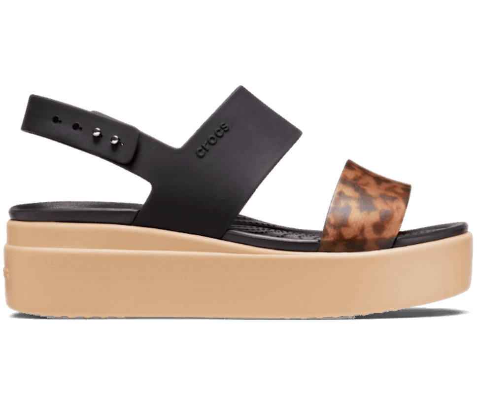 Crocs Sieviešu Crocs Brooklyn Bruņurupucis Zems ķīlis Melns Multi