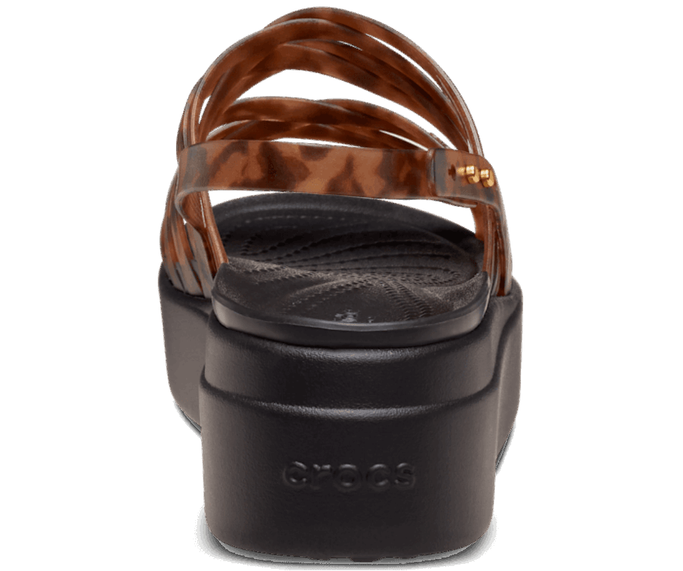 Crocs Sieviešu Crocs Brooklyn Bruņurupucis Strappy Zems ķīlis Mokas Melns